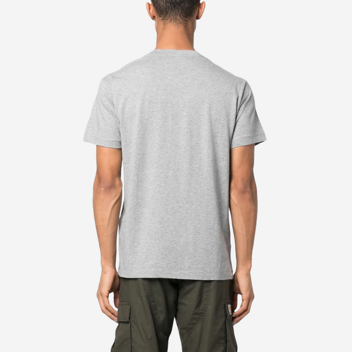 STONE ISLAND PATCH LOGO TEE GREY