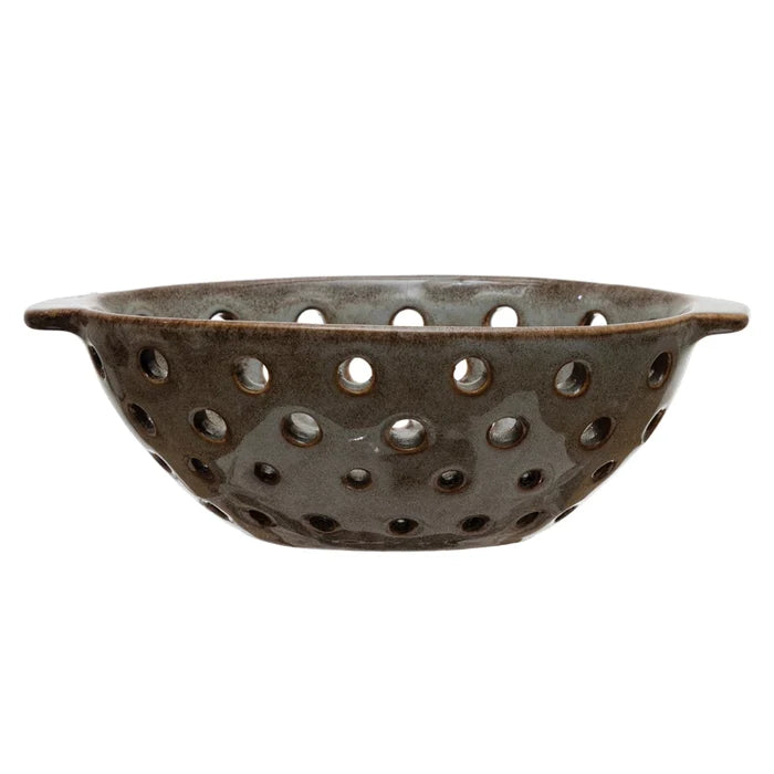 Stoneware Berry Bowl with Glaze