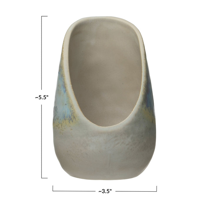 Stoneware Spoon Rest with Glaze