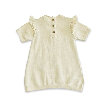 Strawberry Embroidered Sweater Knit Baby Dress (Organic Cotton)