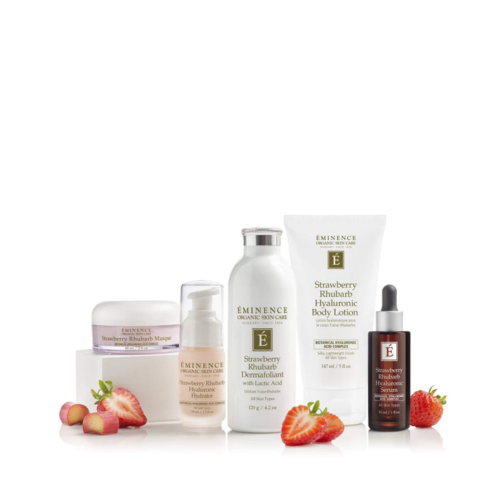 Eminence Strawberry Rhubarb Hyaluronic Collection Group Photo