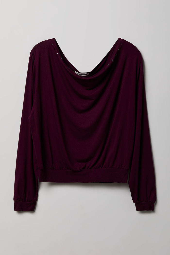 Studded Off Shoulder Top