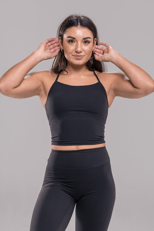 Studio Tank Crop - Black | Funxtion X