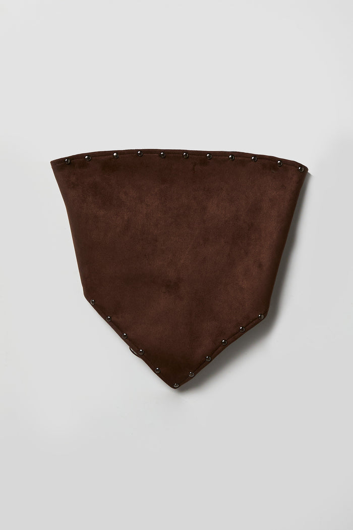 Suede Studded Tube Top