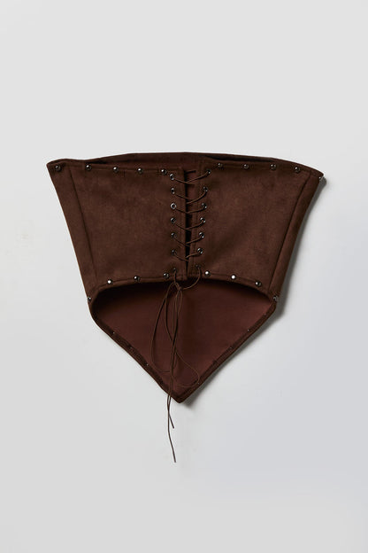 Suede Studded Tube Top