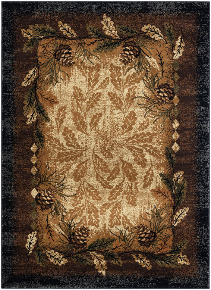 Sunset Valley Oak Ridge Brown Area Rug