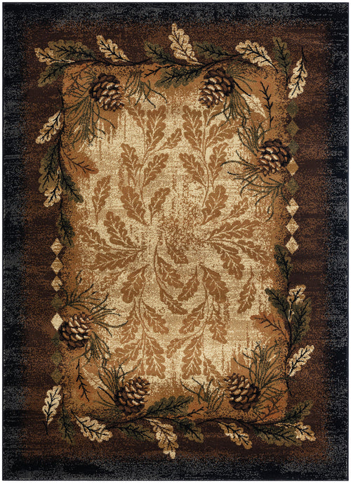 Sunset Valley Oak Ridge Brown Area Rug