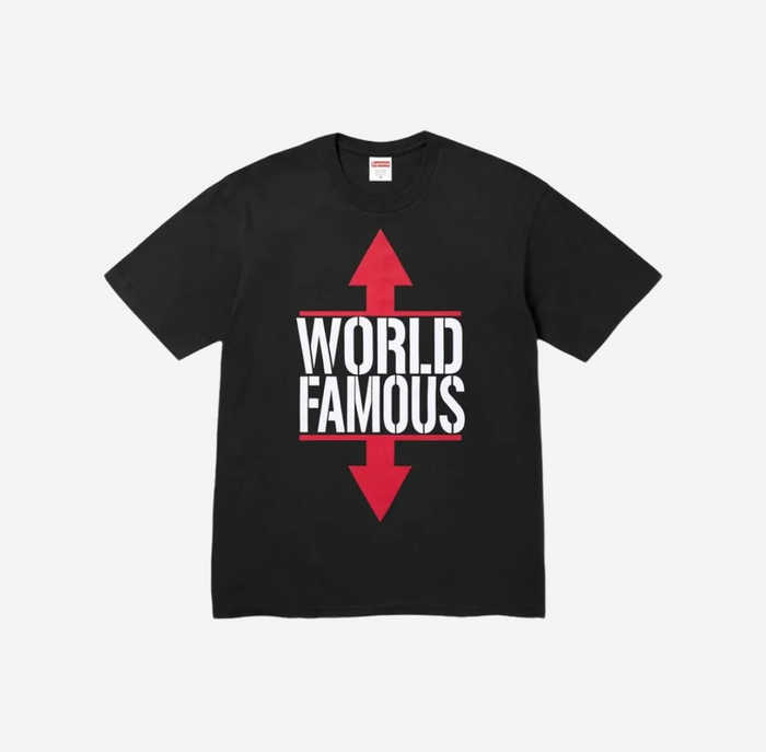 SUPREME WORLD FAMOUS TEE BLACK