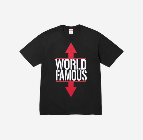 SUPREME WORLD FAMOUS TEE BLACK