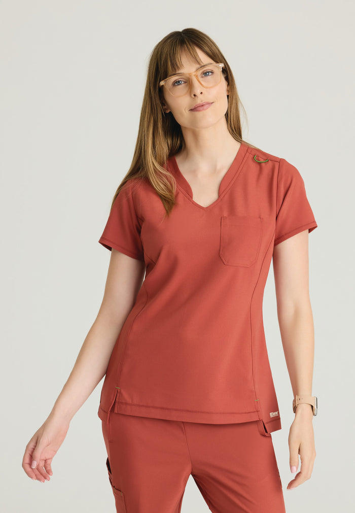 Sway Tuck-In Top - Sedona Red - Grey's Anatomy Scrubs