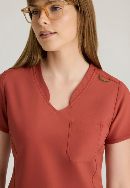 Sway Tuck-In Top - Sedona Red - Grey's Anatomy Scrubs