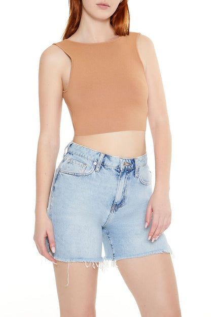 Sweater-Knit Crop Top