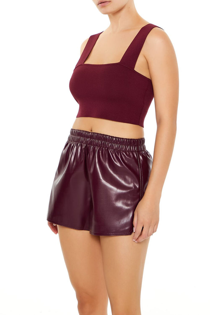 Sweater-Knit Crop Top