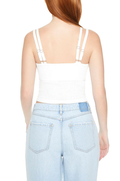 Sweater-Knit Cropped Cami