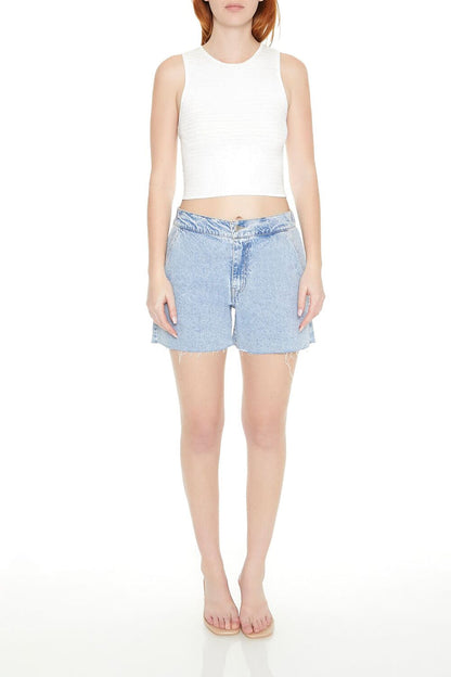 Sweater-Knit Cropped Tank Top
