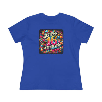 Sweet 16 & Party Ready - Women's Softstyle Tee - Personalizable - Whippie's