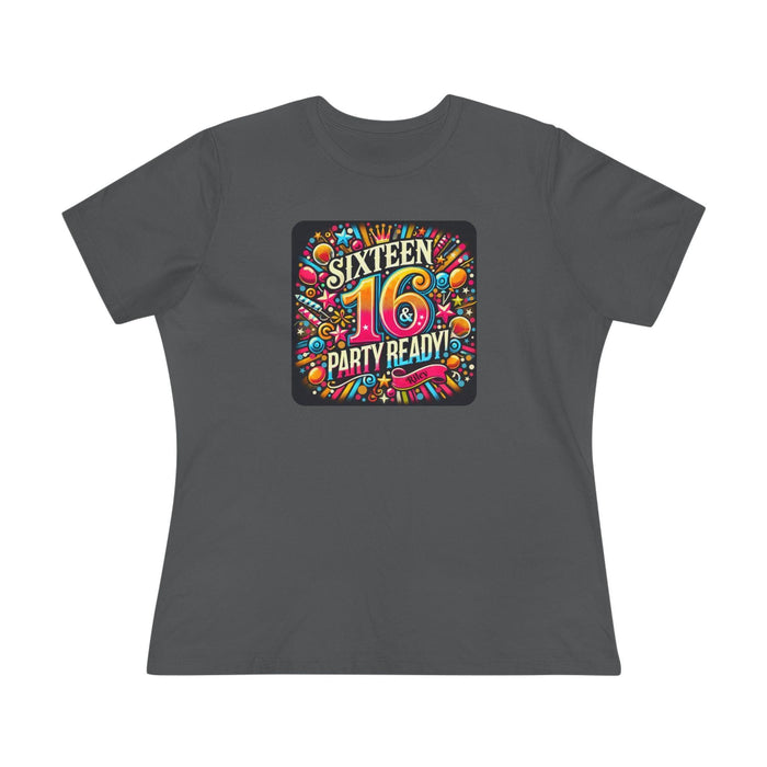 Sweet 16 & Party Ready - Women's Softstyle Tee - Personalizable - Whippie's