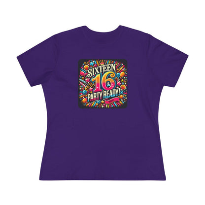 Sweet 16 & Party Ready - Women's Softstyle Tee - Personalizable - Whippie's