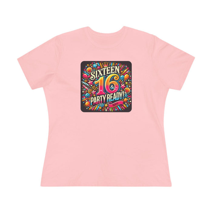 Sweet 16 & Party Ready - Women's Softstyle Tee - Personalizable - Whippie's