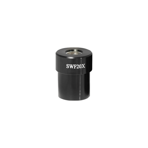 SWF 20X Super Widefield Microscope Eyepiece with Reticle, Cross Line, 30mm, FOV 14mm (One), SKU SZ08013632, three quarter front view