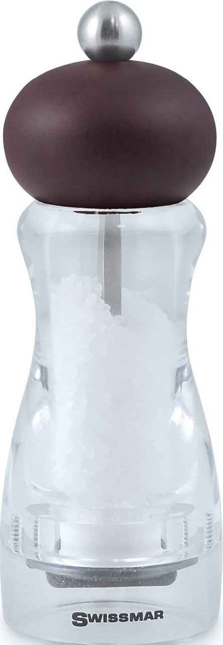 Swissmar - Classic Andrea 6" Acrylic Pepper Mill with Chocolate Wood Top - SM302214 - DISCONTINUED