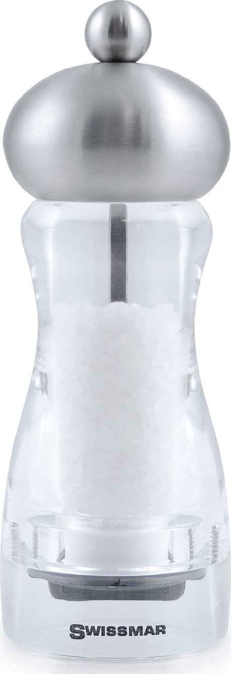 Swissmar - Classic Andrea 6" Acrylic Salt Mill with Stainless Steel Top - SMS1502ST - DISCONTINUED