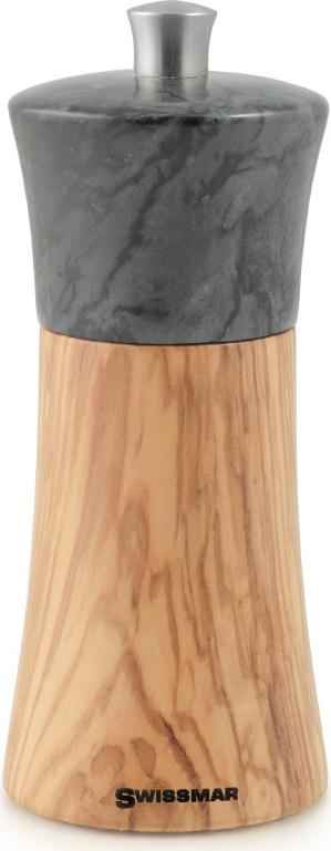 Swissmar - Classic Torre 6" Olive Wood Salt Mill with Granite Top - SMS1505DG - DISCONTINUED