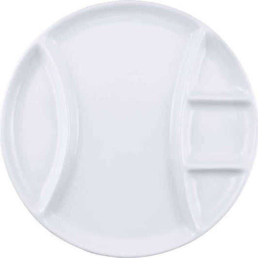 Swissmar - Pack of 4 Round Raclette/Fondue Porcelain Plates - F77105 - DISCONTINUED