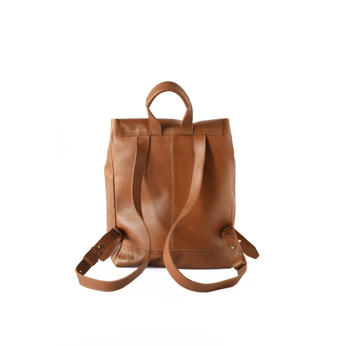Tassel Backpack- Pebbled Cognac