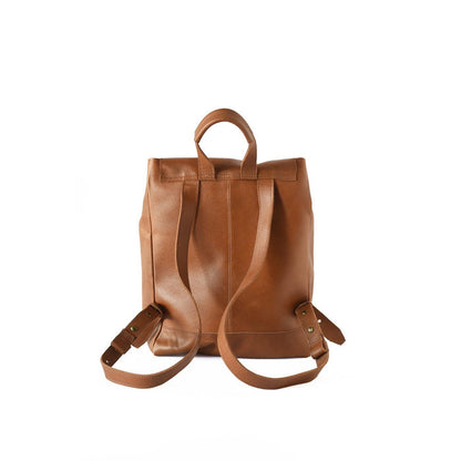 Tassel Backpack- Pebbled Cognac