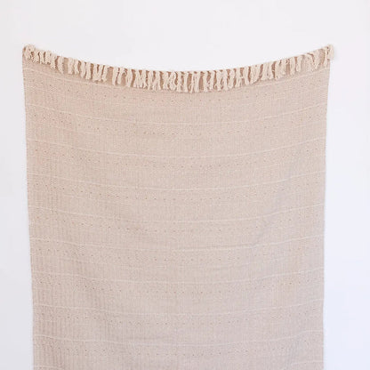 Taupe Diamond Cotton Throw