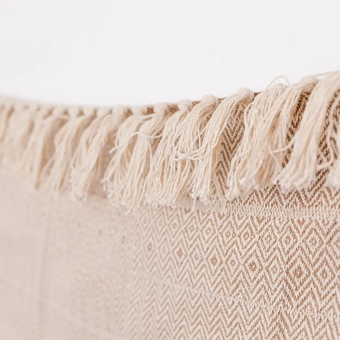 Taupe Diamond Cotton Throw