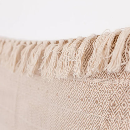 Taupe Diamond Cotton Throw