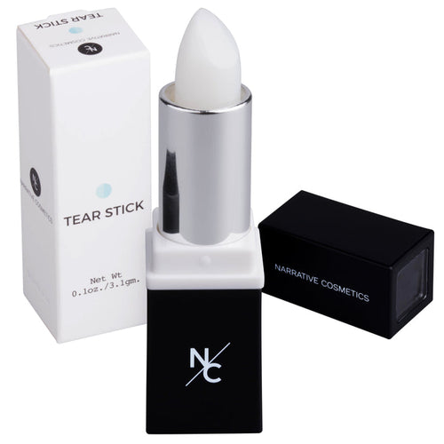 Tear Stick product with packaging box, open stick, and cap