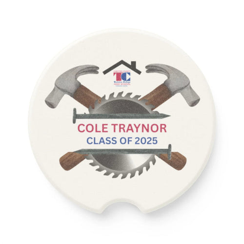 Technical HS Graduation Car Coaster - Personalizable - Whippie's