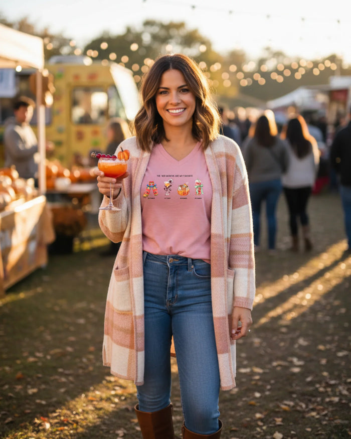 The 'Ber Months Are My Favorite - Cocktail V-Neck Tee