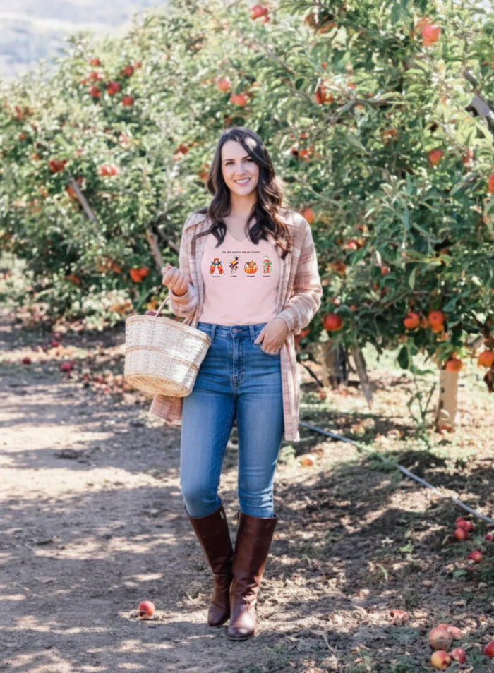 The 'Ber Months Are My Favorite - Cocktail V-Neck Tee