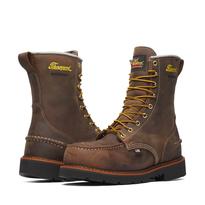 Thorogood 8 Moc Steel Toe Waterproof Heeled Work Boot #804-3898