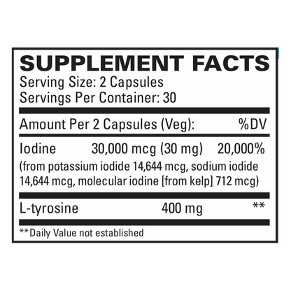 Thyroid Care by EuroMedica Ingredients Label