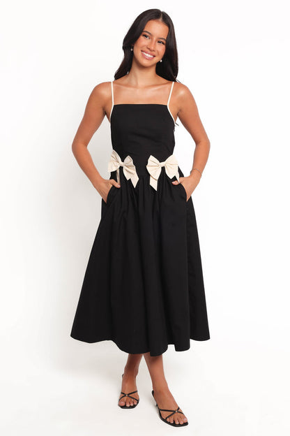 Petal and Pup USA DRESSES Tia Midi Dress - Black (Hold for Rack)
