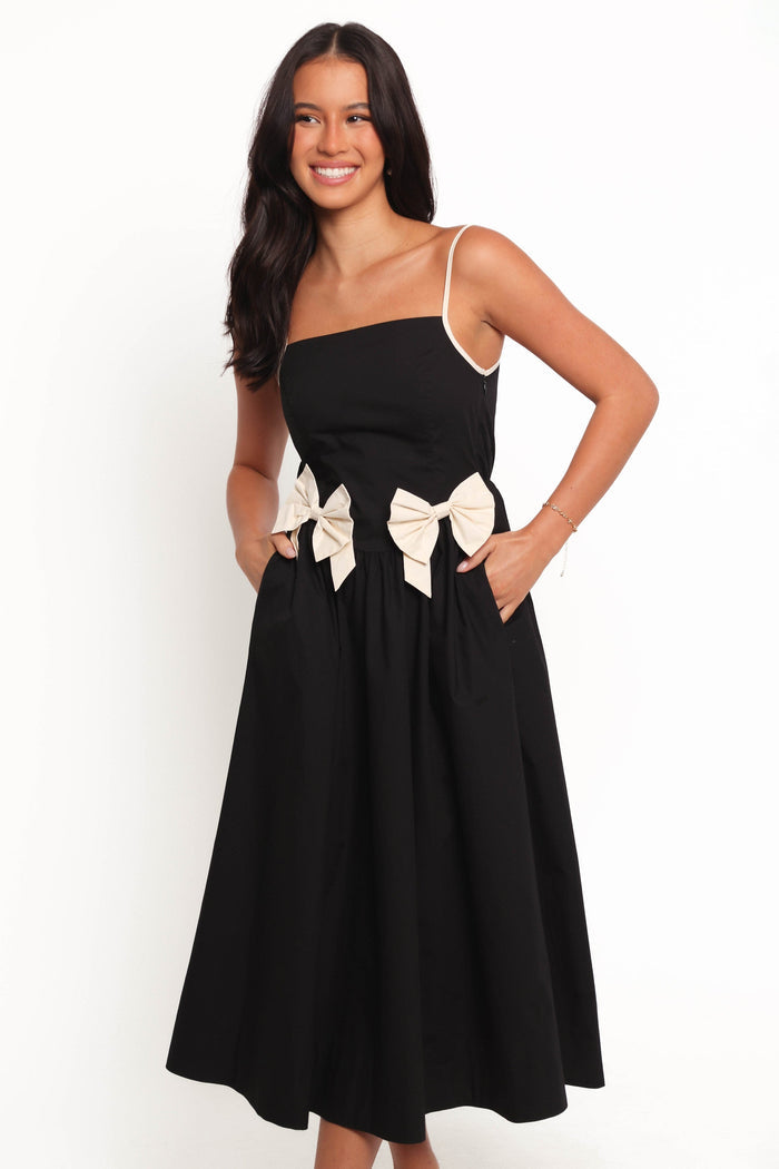 Petal and Pup USA DRESSES Tia Midi Dress - Black (Hold for Rack)