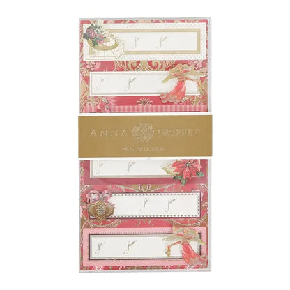 Timeless Red & Gold Gift Labels
