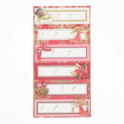 Timeless Red & Gold Gift Labels