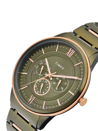 Timex Signio Round 42mm Green Dial Analog Watch - TWEG28002