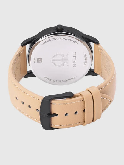 Titan Quartz Analog With Anthracite Dial Watch - NP1806NL01