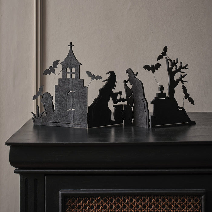 Toil & Trouble LED Witch Halloween Window Decoration