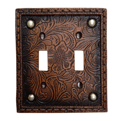 Tooled Resin w/ Stud Double Switch Wall Plate Switch and Outlet Wall Plate