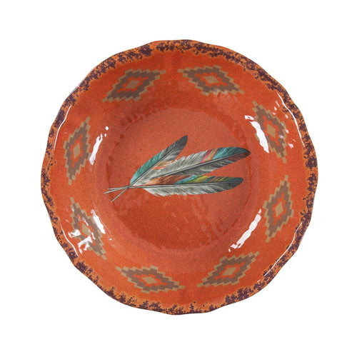 Tossed Feather Melamine Serving Bowl Serving Bowl