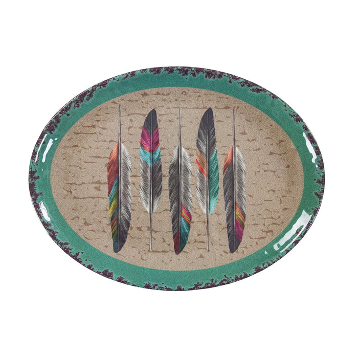 Tossed Feather Melamine Serving Platter Serving Platter