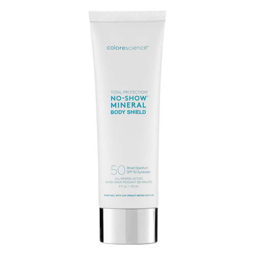bottle of no show mineral body shield || all
